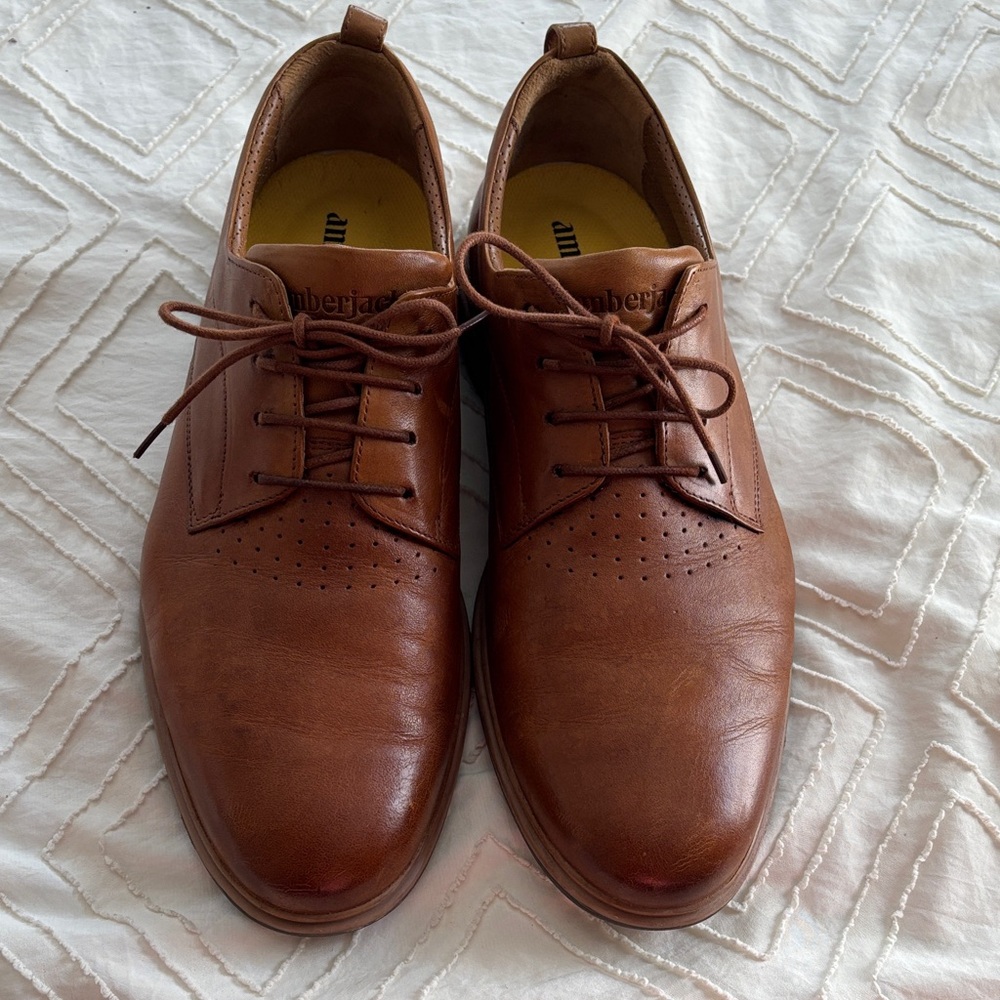 Amberjack Men's Classic Brown Leather Oxfords